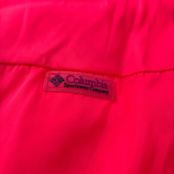Vintage 1990s Columbia Reversible Down Puffer Jacket Pink Purple L - Picture 11 of 14